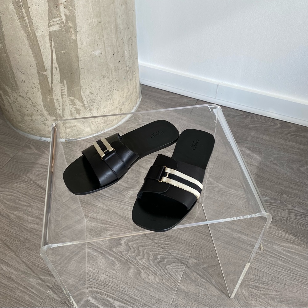 Gucci Leather Flip Flops Slides Slippers Sandals